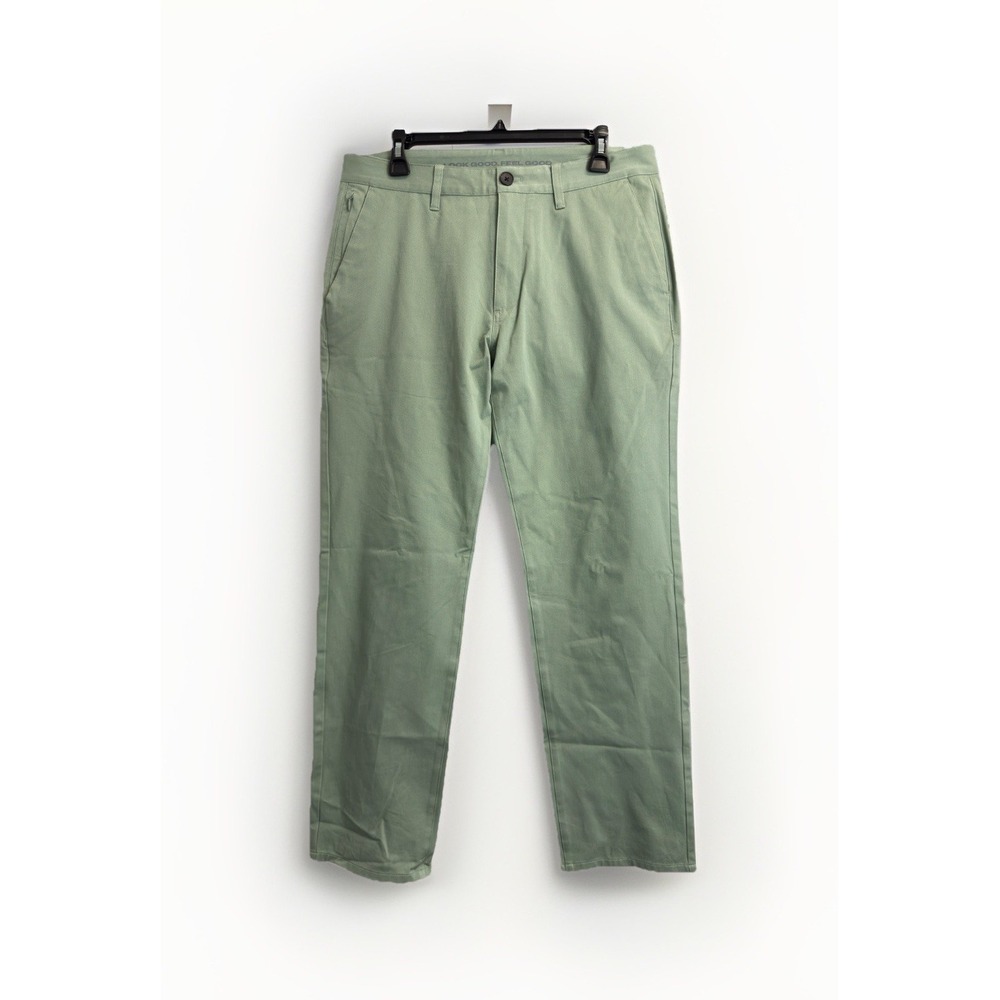True Classic Pants Mens Size 33X32 Cotton Blend Stretch Twill Sage Green‎ NWOT
